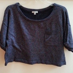 Womens Sparkle Cropped Shirt